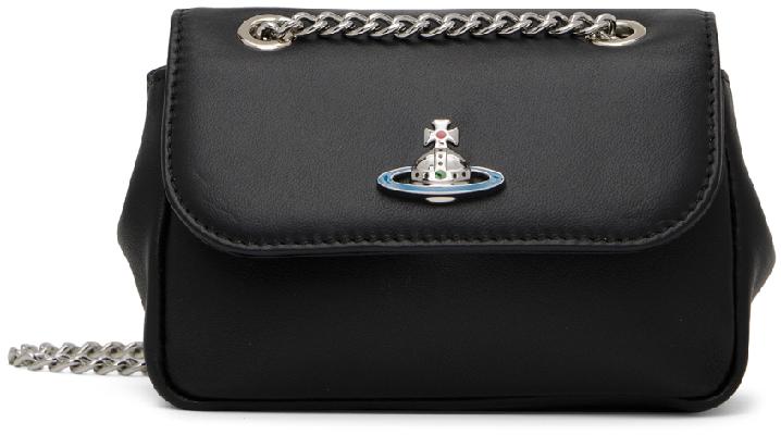 Vivienne Westwood Black Small Curb Chain Shoulder Bag