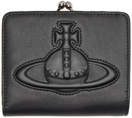 Vivienne Westwood Black Leather Bifold Wallet