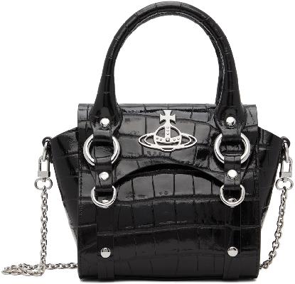 Vivienne Westwood Black Mini Betty Top Handle Bag
