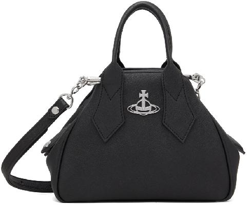 Vivienne Westwood Black Small Yasmine Top Handle Bag