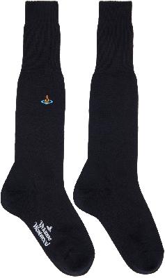 Vivienne Westwood Navy Orb Socks
