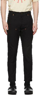 Vyner Articles Black Canvas Worker Trousers