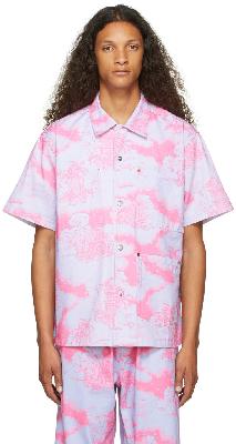 Vyner Articles Pink & Blue Tropic Short Sleeve Shirt