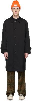 WACKO MARIA Black Polyester Trench Coat