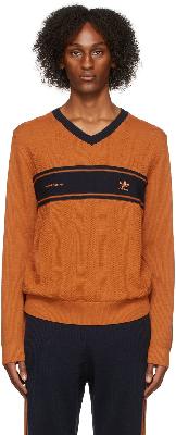 Wales Bonner Orange adidas Originals Edition Knit V-Neck Sweater