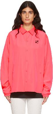 We11done Pink Polyester Windbreaker Jacket