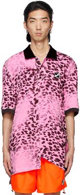 We11done Pink Leopard All Over Polo