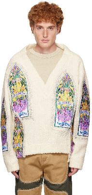 Who Decides War by MRDR BRVDO Off-White Cathedral Collegiate Sweater