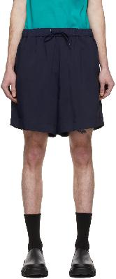 Wooyoungmi Navy Wide Shorts