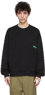 Wooyoungmi Black Glow-In-The-Dark Logo Sweatshirt
