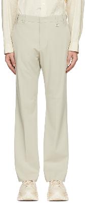Wooyoungmi Taupe Polyester Trousers