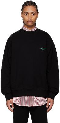 Wooyoungmi Black Cotton Sweatshirt