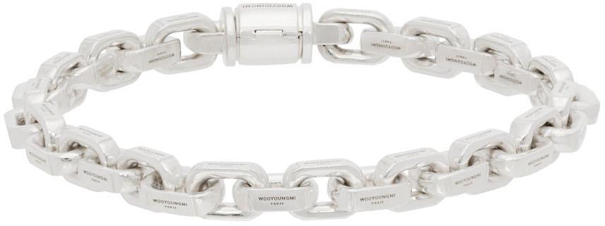 Wooyoungmi SSENSE Exclusive Silver Bold Chain Bracelet