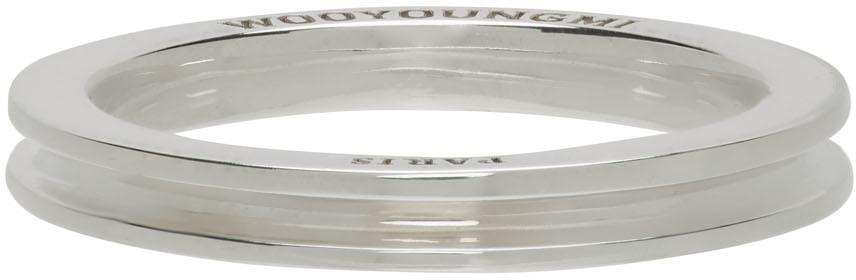 Wooyoungmi SSENSE Exclusive Silver Prelude Groove Ring
