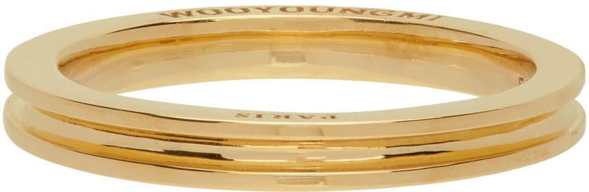 Wooyoungmi SSENSE Exclusive Gold Prelude Groove Ring