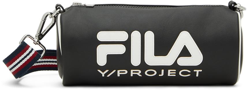 Y/Project Black Fila Edition Y Strap Shoulder Bag