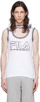 Y/Project White Fila Edition Three Collar Tank Top