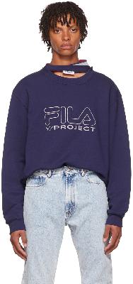 Y/Project Navy Fila Edition Sweatshirt