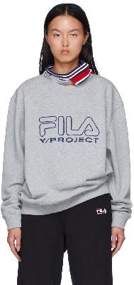 Y/Project Gray Fila Edition Cotton Sweatshirt