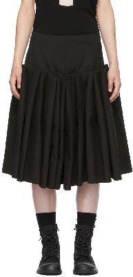 Yohji Yamamoto Black Tuck Pannier Skirt