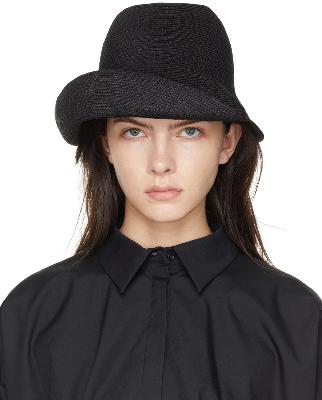 Yohji Yamamoto Black Linen Braid Hat