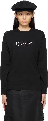 Yohji Yamamoto Black New Era Edition Logo Long Sleeve T-Shirt