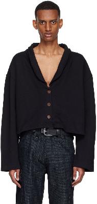 Youths in Balaclava SSENSE Exclusive Black Cotton Cardigan