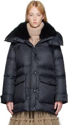 Yves Salomon - Army Black Quilted Down Coat
