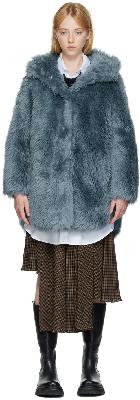 Yves Salomon - Meteo Blue Wool Coat