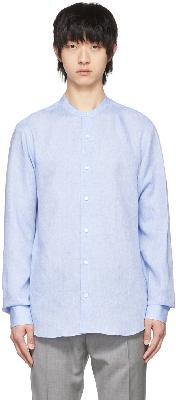 Z Zegna Blue Linen Shirt