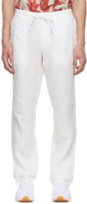 Z Zegna White Linen Trousers