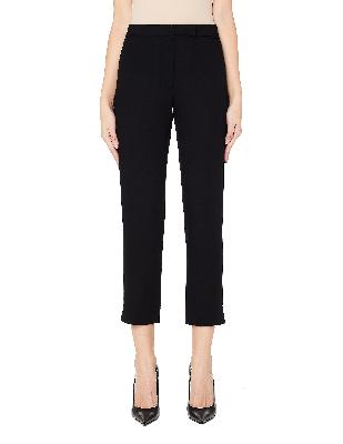 Ann Demeulemeester Black Cropped Wool Trousers