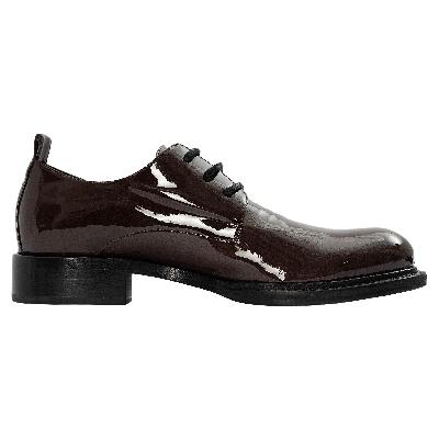 Ann Demeulemeester Brown Patent Leather Derbys