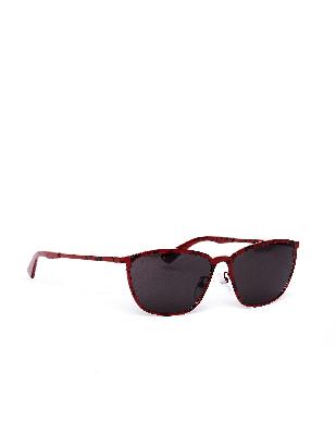 Balenciaga Red Paris Printed D-Frame Sunglasses