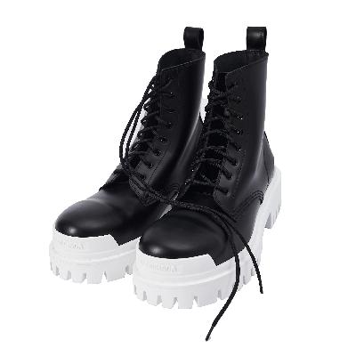 Balenciaga Strike Boots With While Sole