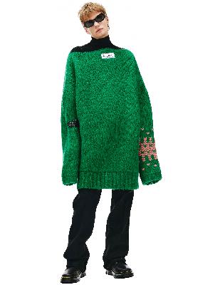 Raf Simons Oversize sweater contrasted embroiderie