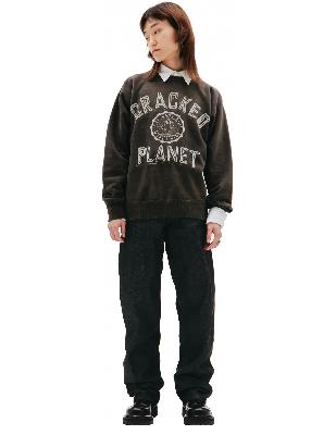 Saint Michael Cracked Planet Printed Sweatshirt