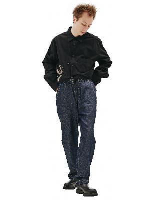 The Viridi-Anne Blue 12Oz Denim Drawstring Jeans