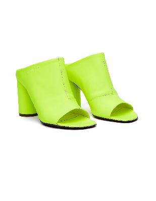 VETEMENTS Neon Yellow Leather Shoes