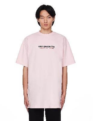 VETEMENTS Pink Haute Couture Embroidered T-Shirt