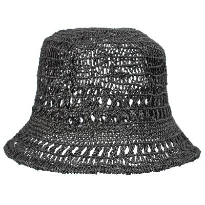 Y's Black Woven Bucket Hat