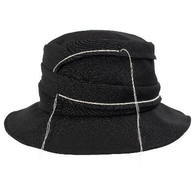 Y's Wool hat with white stitching