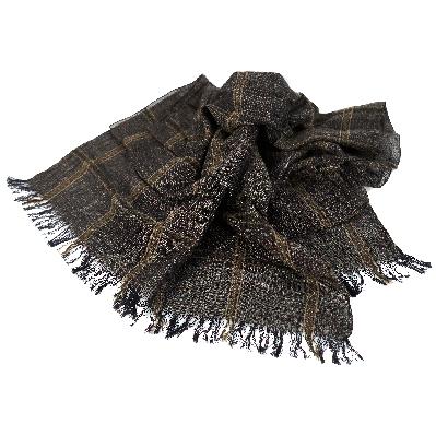 Y's Gray checkered scarf