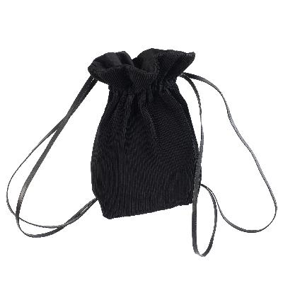 Y's Black pleated bag